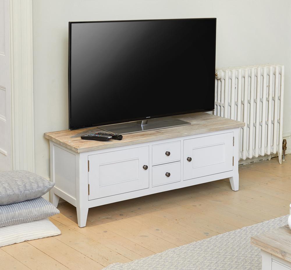 Signature grey widescreen television stand - crimblefest furniture - image 4