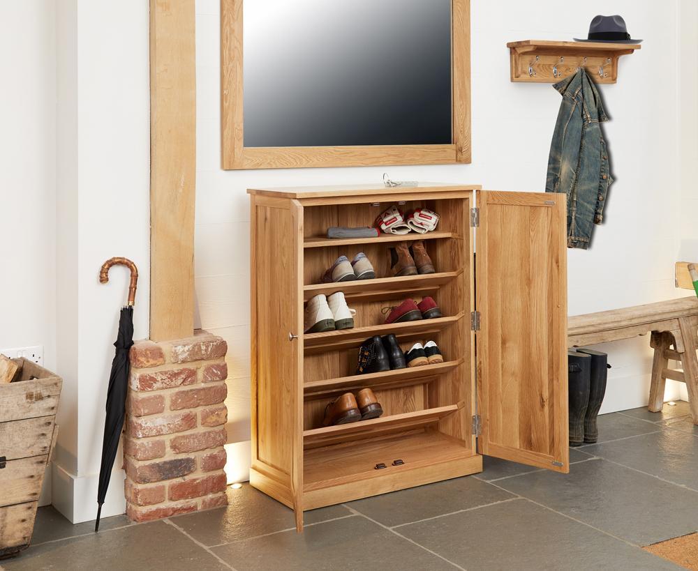 Mobel oak large shoe cupboard - crimblefest furniture - image 4
