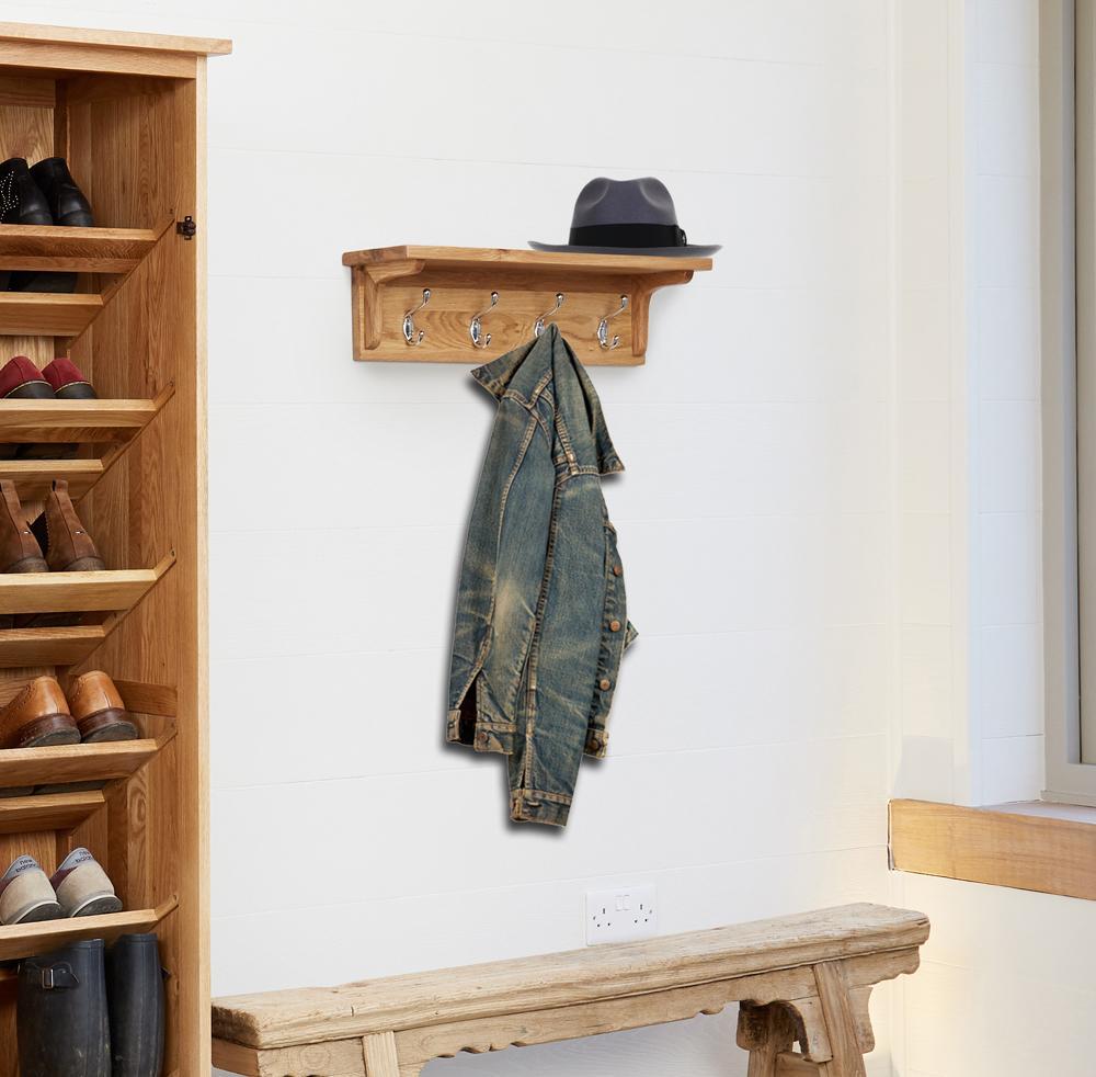 Mobel oak wall mounted coat rack - crimblefest furniture - image 1
