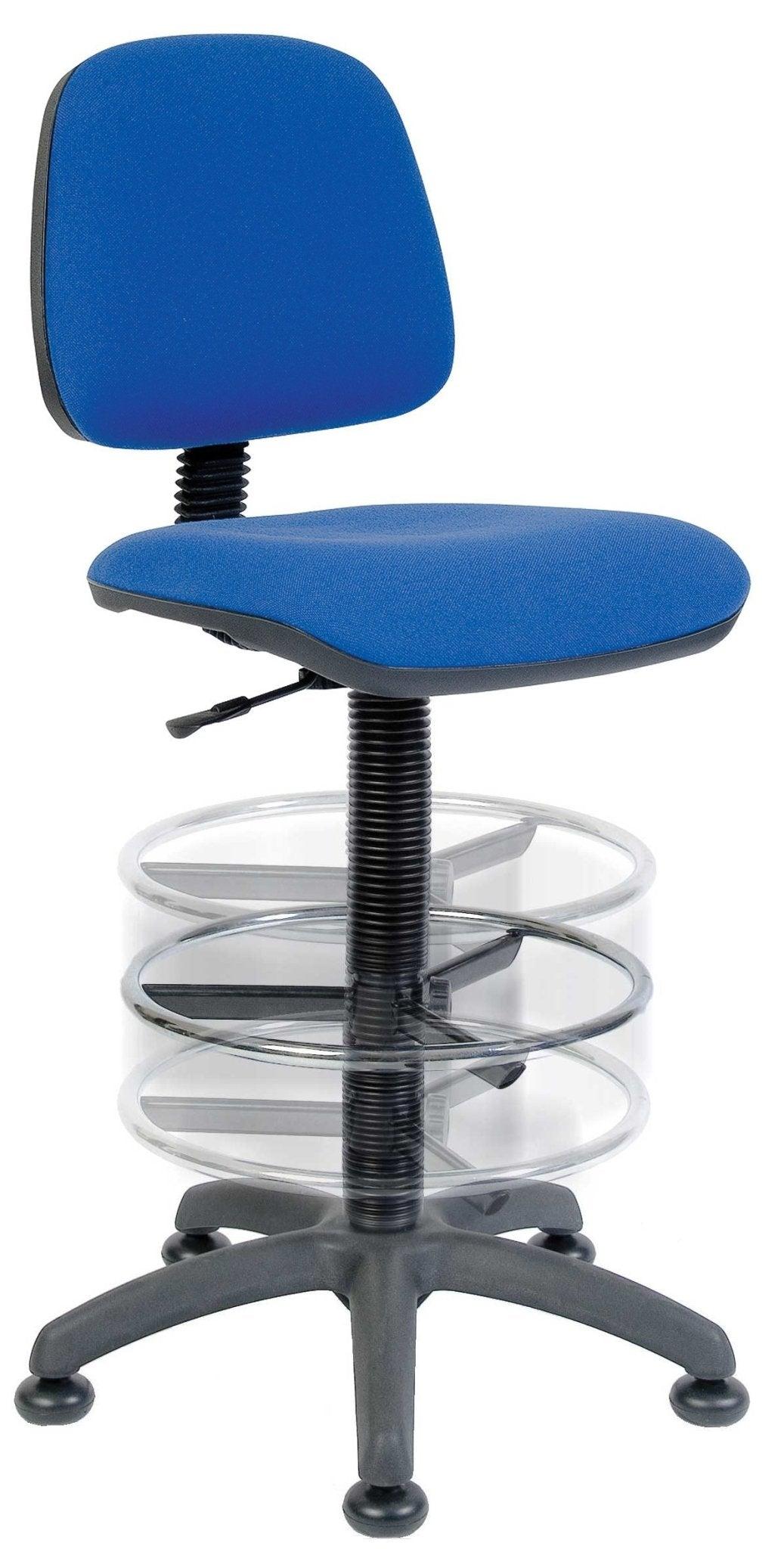 Deluxe draughter ergo blaster office chair (blue) - crimblefest furniture - image 1