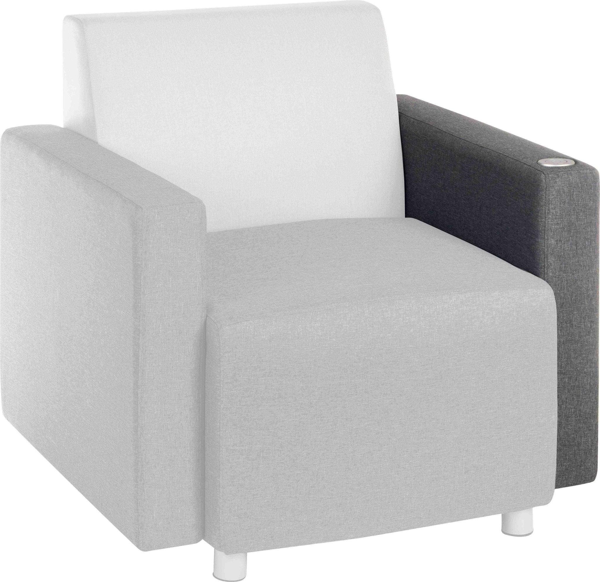 Cube modular reception chair usb arm left - image 1