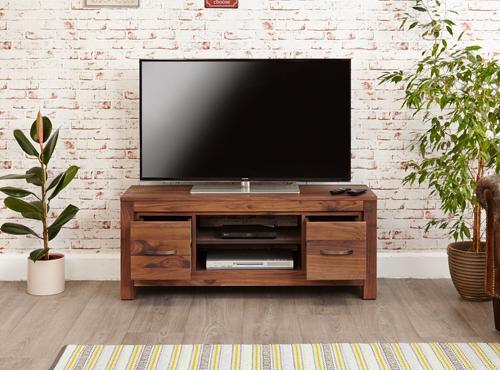 Mayan walnut low widescreen television cabinet - crimblefest furniture - image 5
