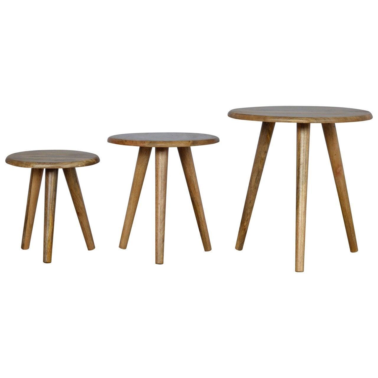 Nordic style stool set of 3 - crimblefest furniture - image 1