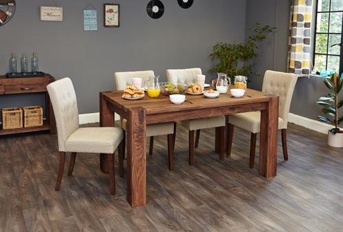 Walnut 150cm dining table (4/6 seater) - crimblefest furniture - image 2