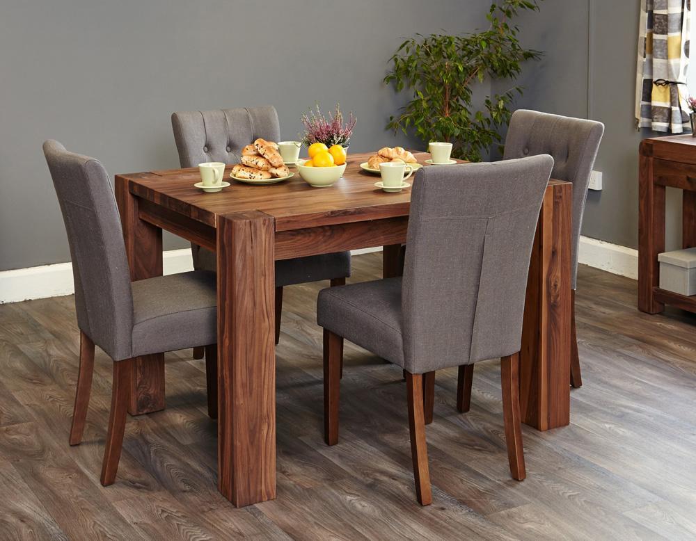 Bundle - shiro walnut cdr04c table with 6 x cdr03e chairs - crimblefest furniture - image 1