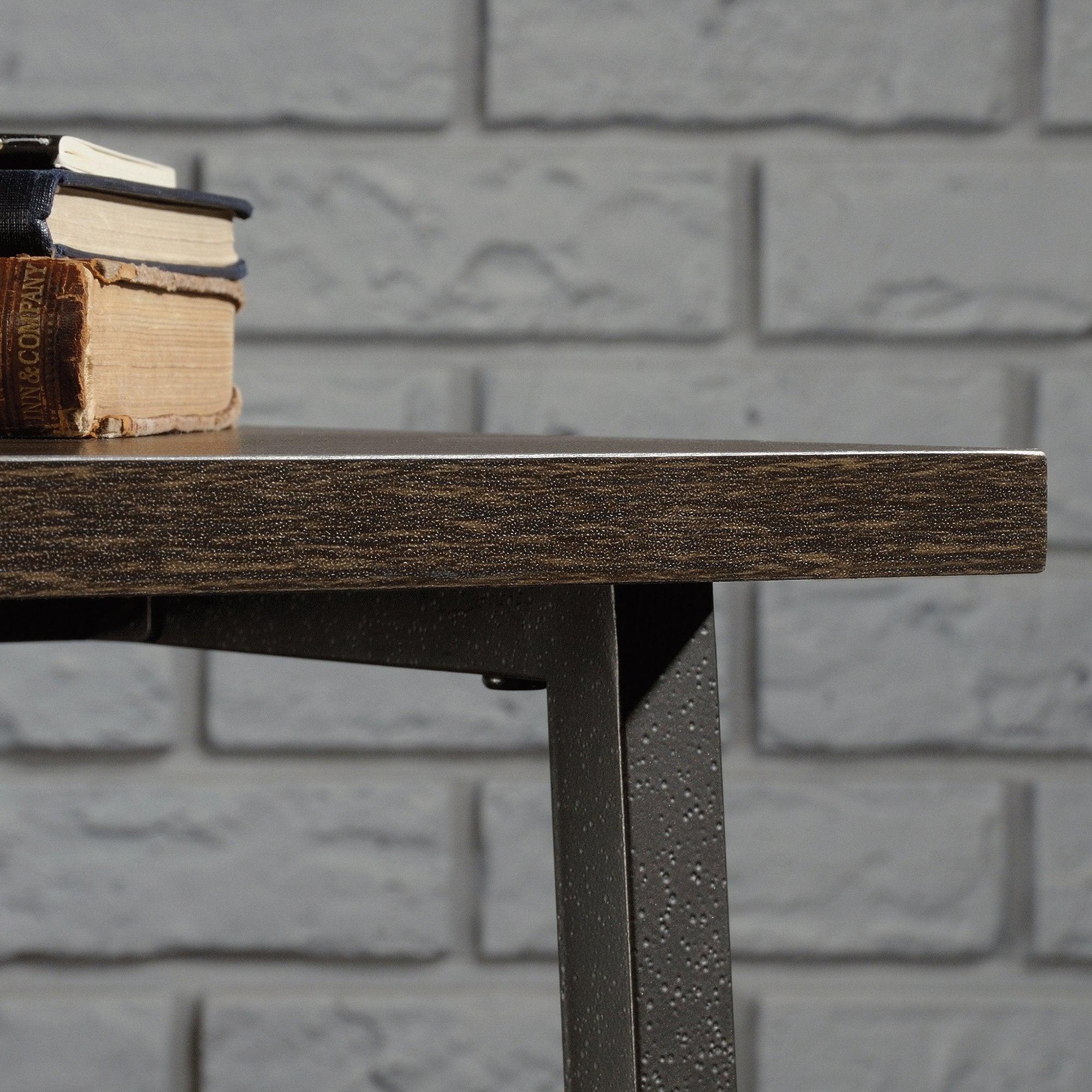 Industrial style bench desk smoked oak - crimblefest furniture - image 4