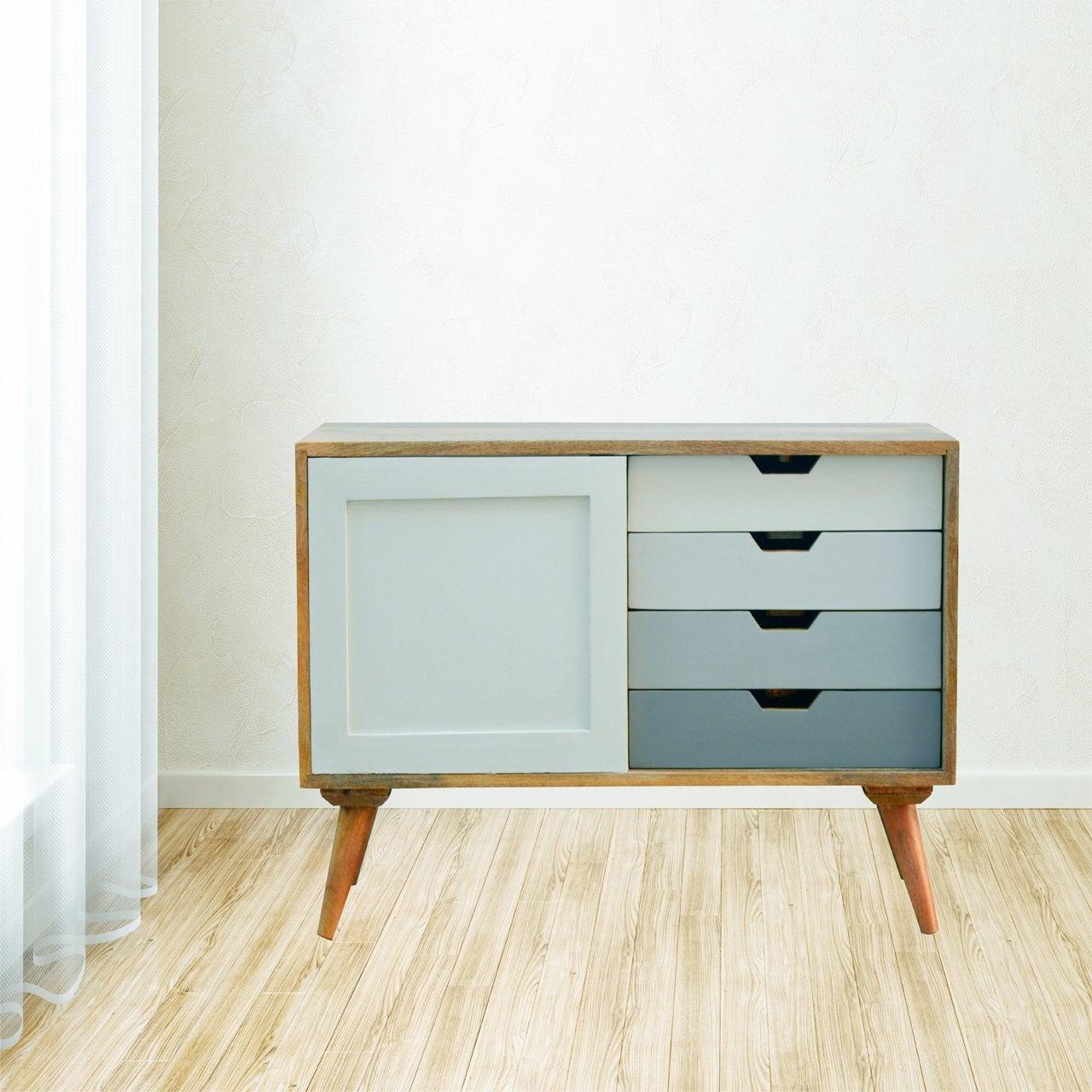 Nordic sliding cabinet with 4 drawers - crimblefest furniture - image 3