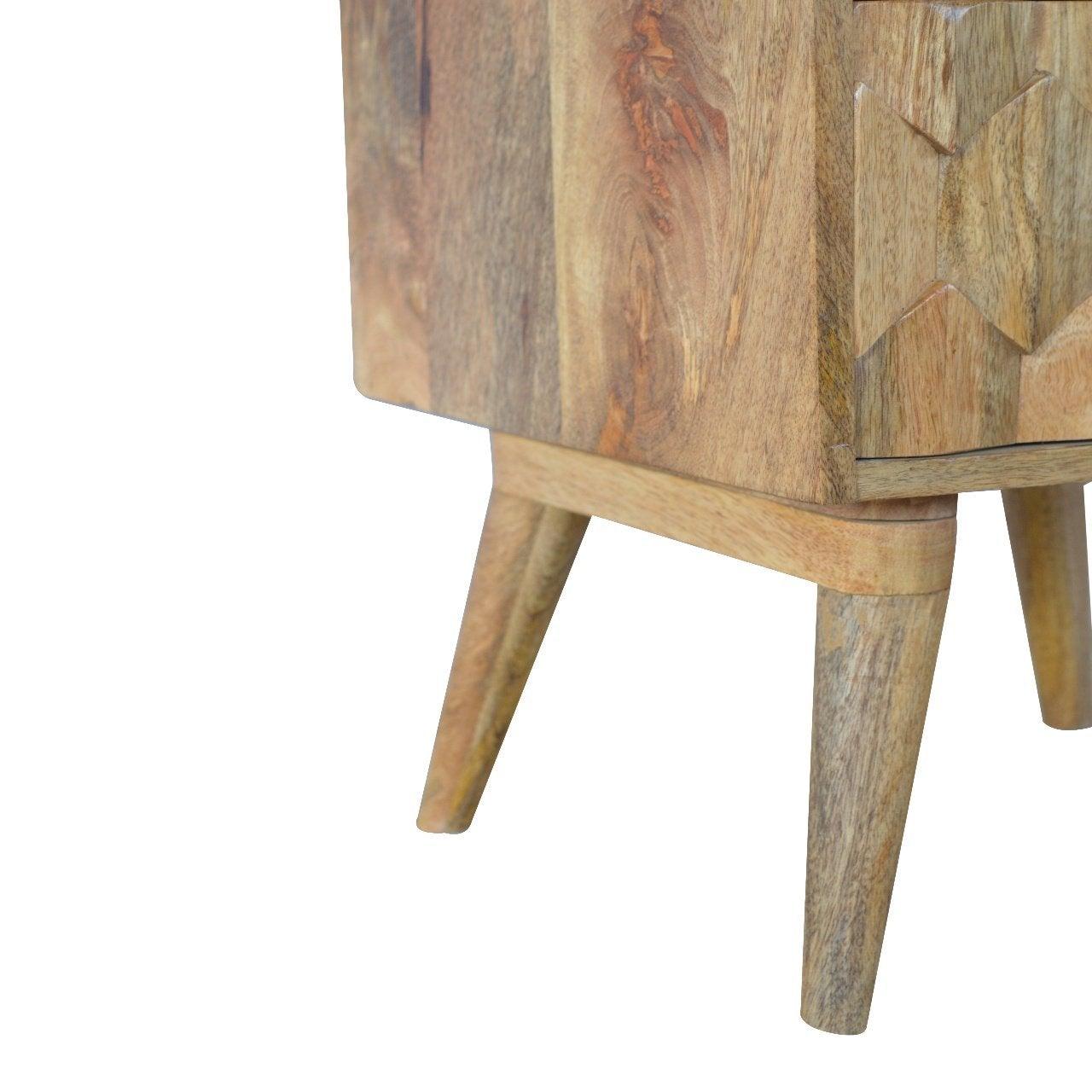Pineapple carved 2 drawer bedside table - crimblefest furniture - image 7