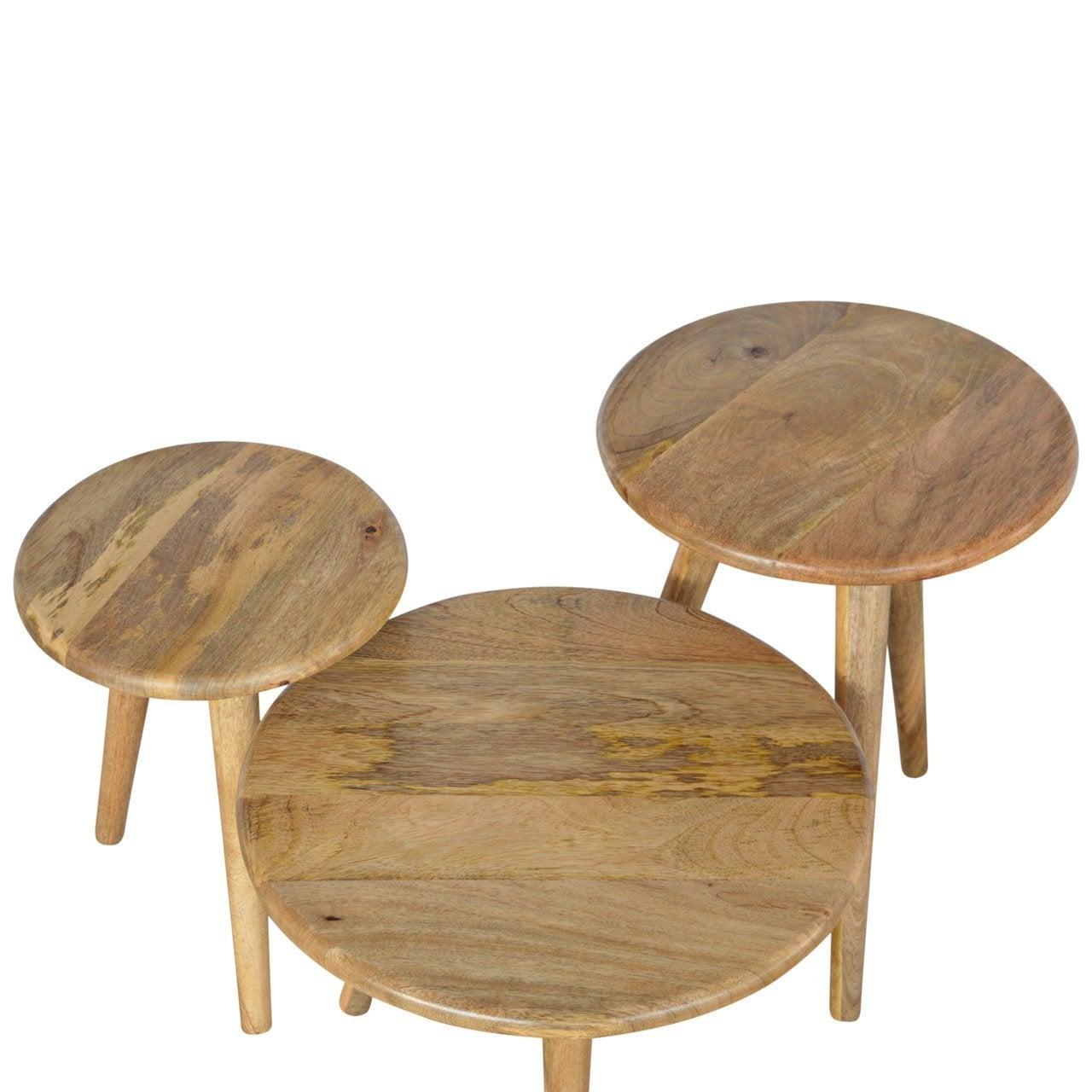 Nordic style stool set of 3 - crimblefest furniture - image 9