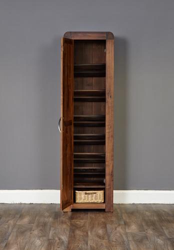 Shiro walnut tall shoe cupboard - crimblefest furniture - image 4