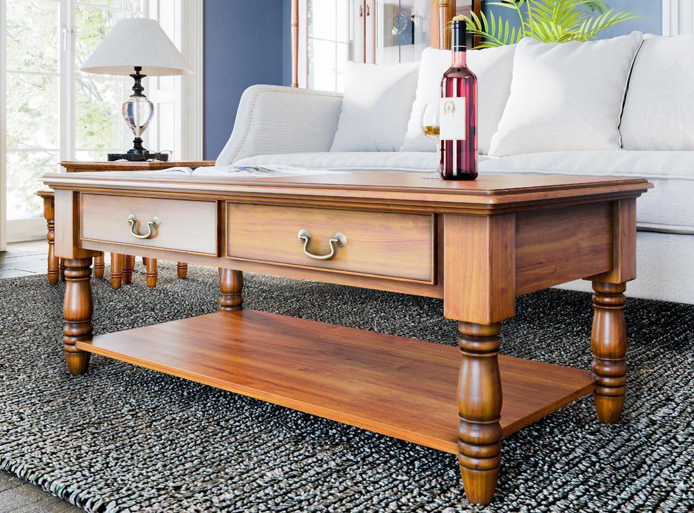 La reine coffee table with drawers - crimblefest furniture - image 1