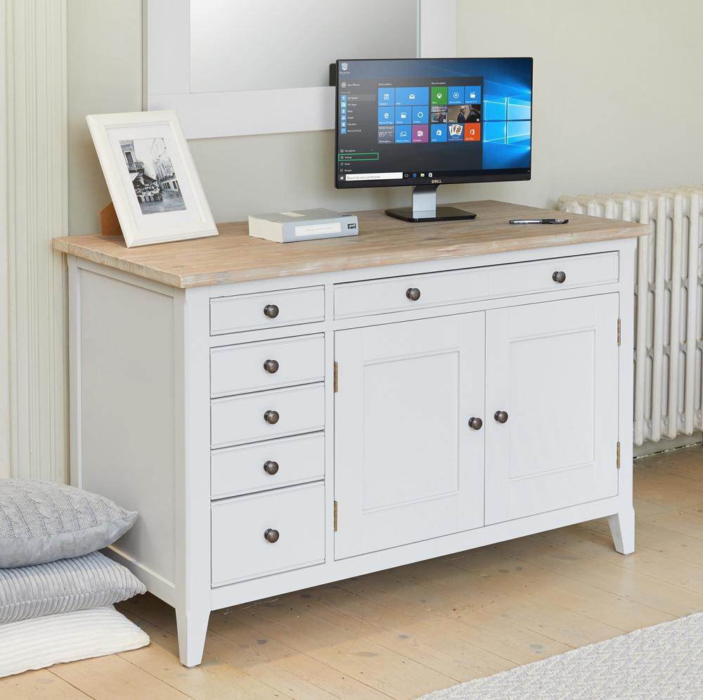 Signature grey hidden home office desk - crimblefest furniture - image 3