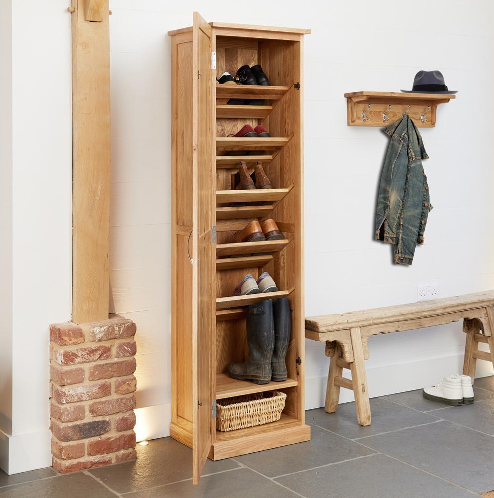Mobel oak tall shoe cupboard - crimblefest furniture - image 3