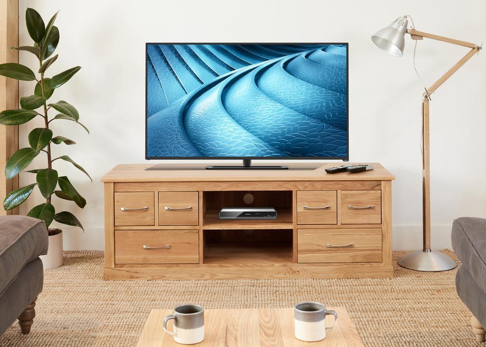 Mobel oak widescreen television cabinet - crimblefest furniture - image 2