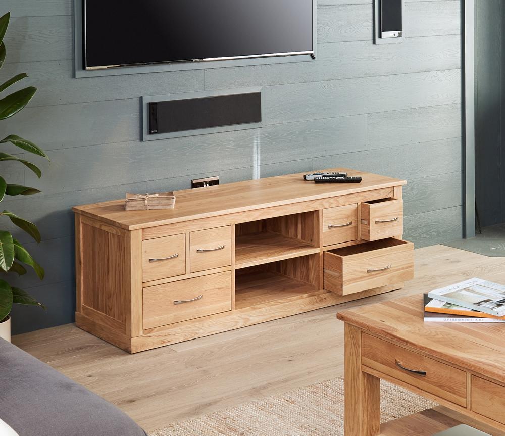 Mobel oak widescreen television cabinet - crimblefest furniture - image 3
