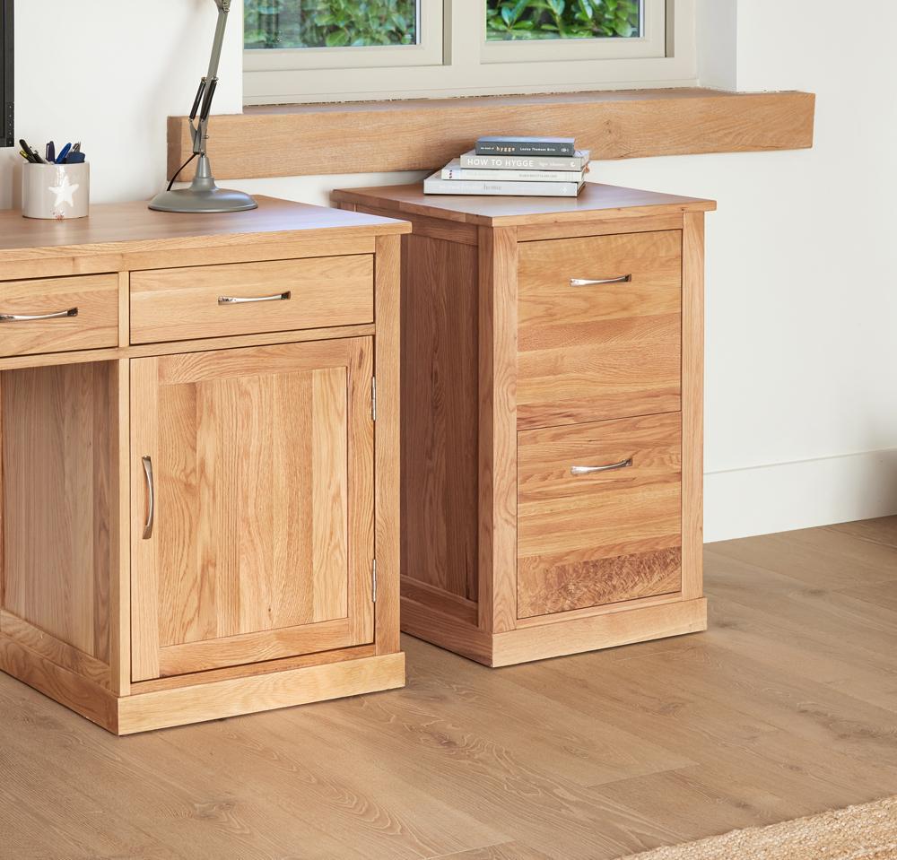Mobel oak two drawer office filing cabinet - crimblefest furniture - image 3