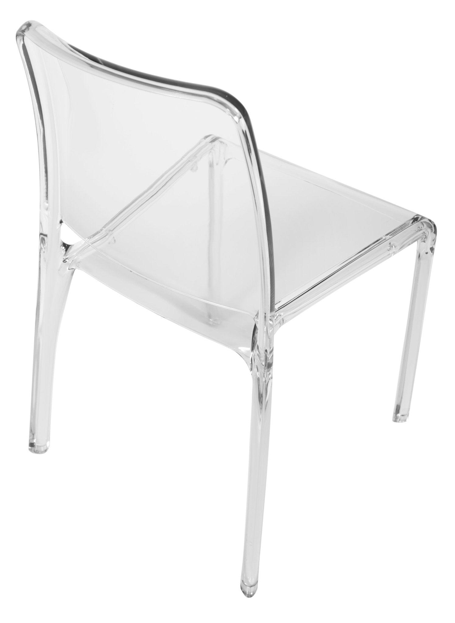 Clarity dining room chair (clear) pack of 4 - crimblefest furniture - image 2