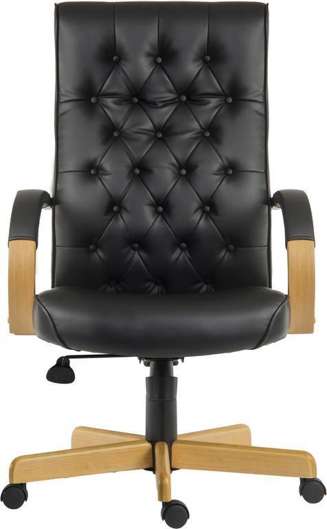 Warwick noir leather office chair - image 2