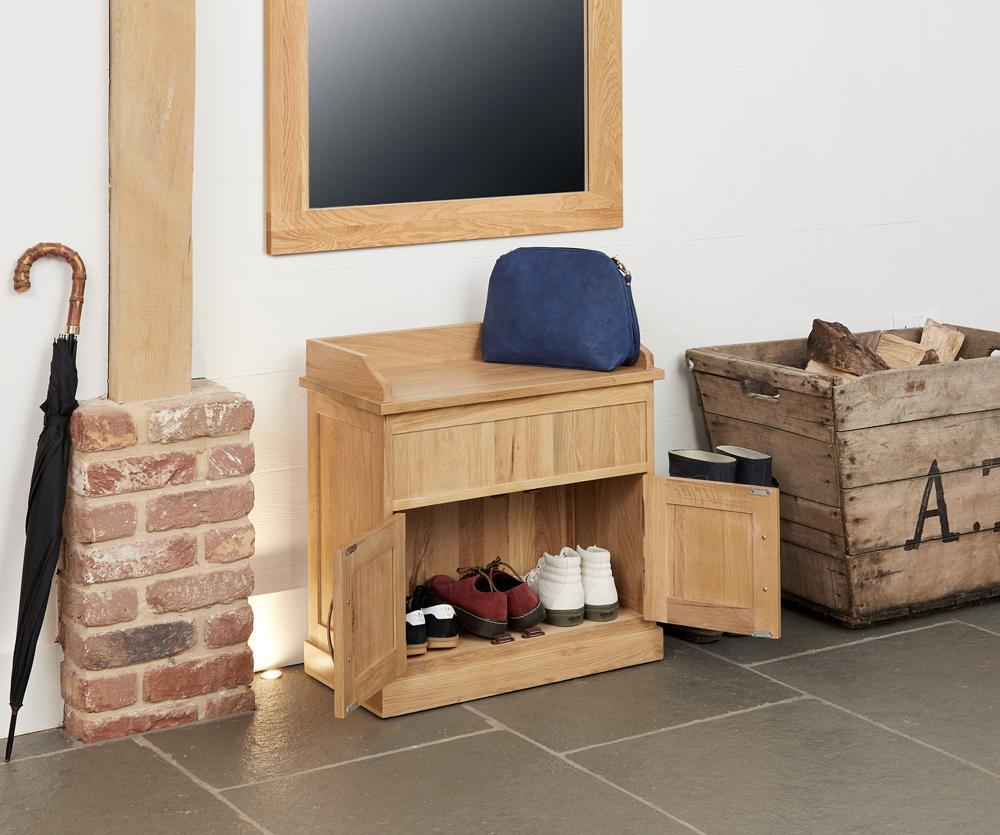 Mobel oak shoe bench with hidden storage - crimblefest furniture - image 1