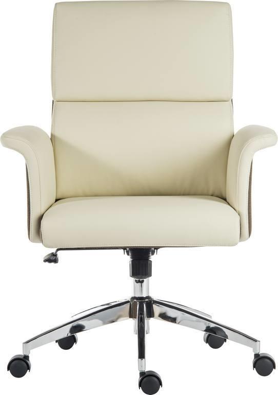 Elegance medium back cream office chair - crimblefest furniture - image 2