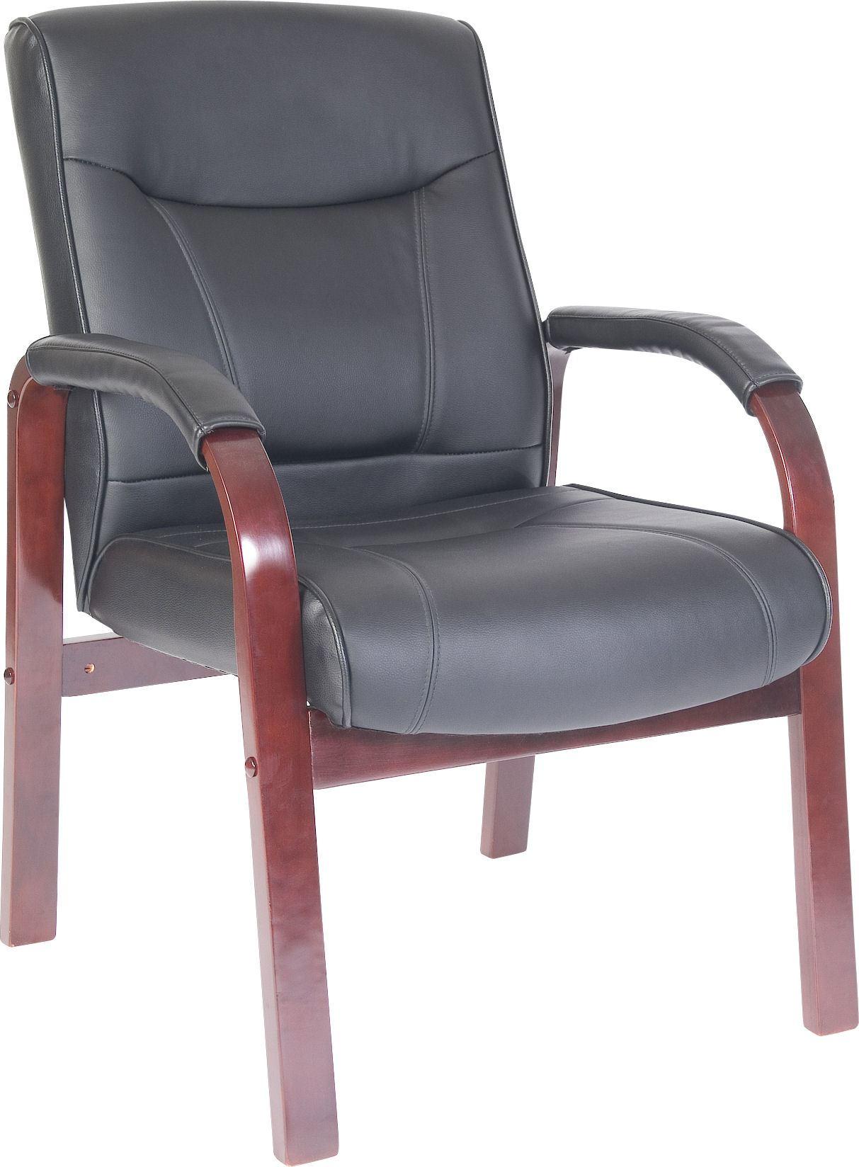 Kingston leather visitor chair(mahogany) - crimblefest furniture - image 1