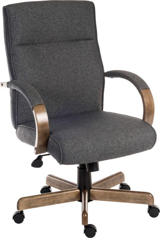 Grayson fabric office chair grey - crimblefest furniture - image 1