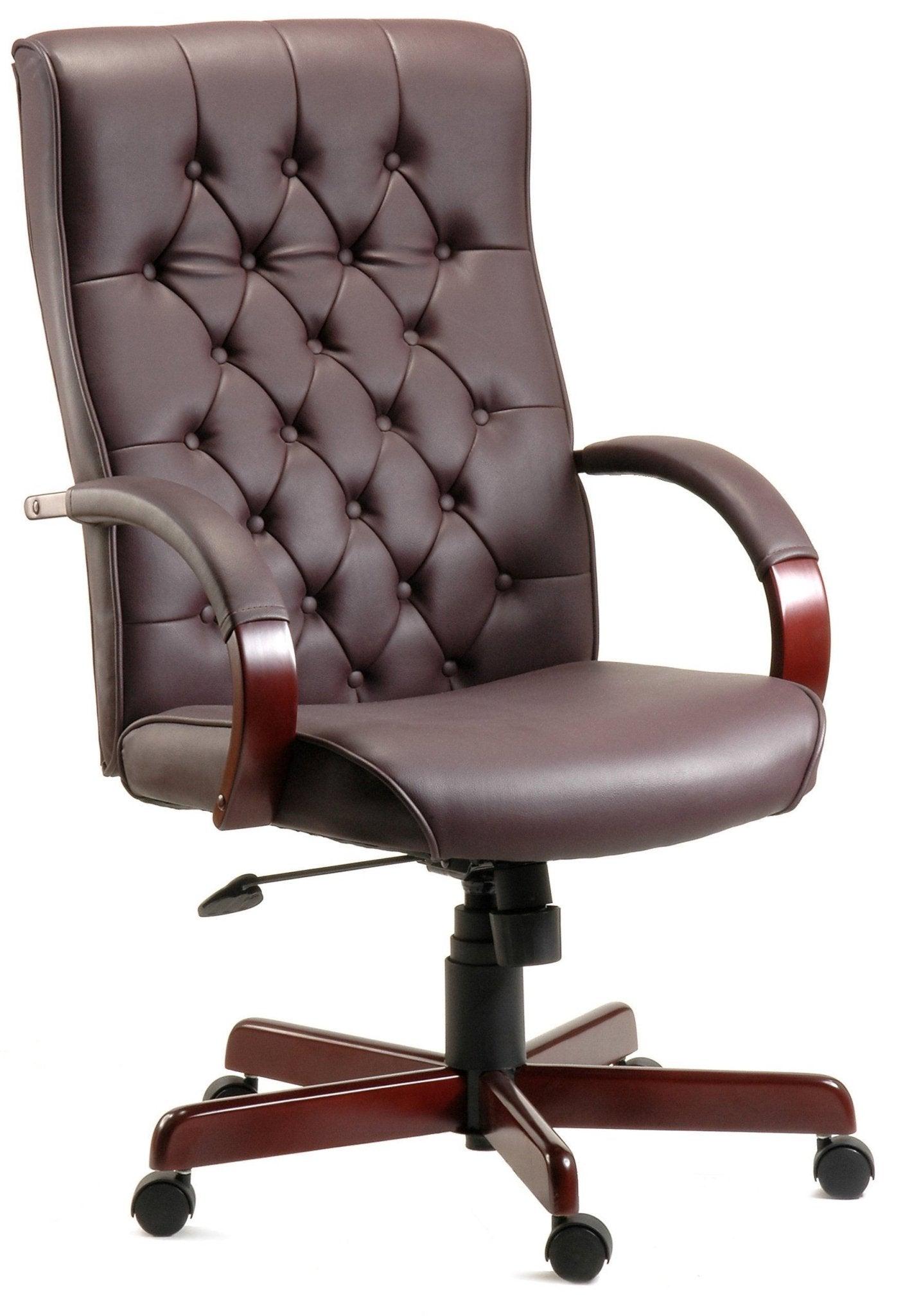 Warwick office chair (burgundy) - crimblefest furniture - image 1