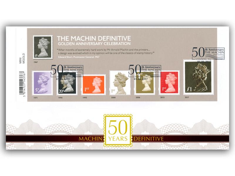 2015 Machin Golden Anniversary Barcode miniature sheet, London