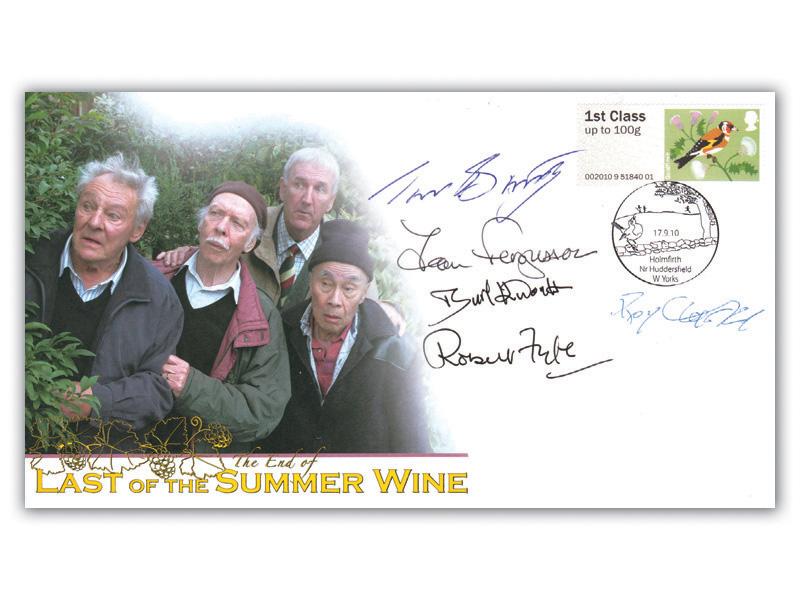 Post & Go, signed by Burt Kwouk, Trevor Bannister, Jean Fergusson, Robert Fyfe & Roy Clarke
