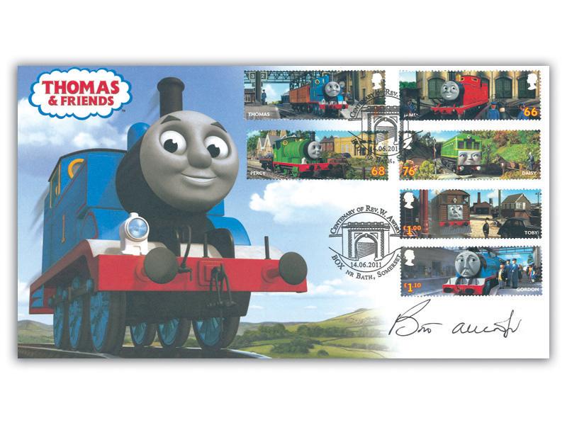 Thomas the Tank Engine Stamp Cover Signed Brit Allcroft