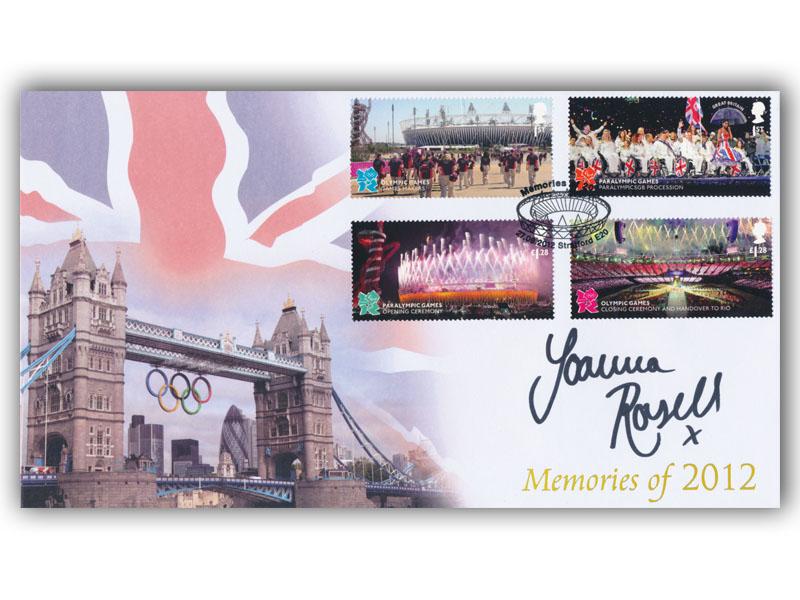 Olympic & Paralympic Games Memories Stamps Cover Signed Joanna Roswell MBE