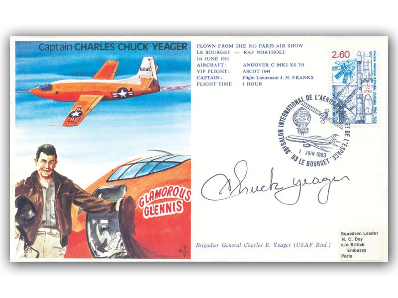 Chuck Yeager signed 1983 Test Pilot cover