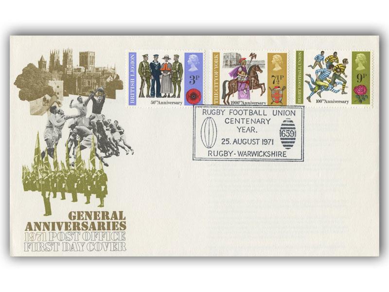 1971 Anniversaries, Warwickshire postmark