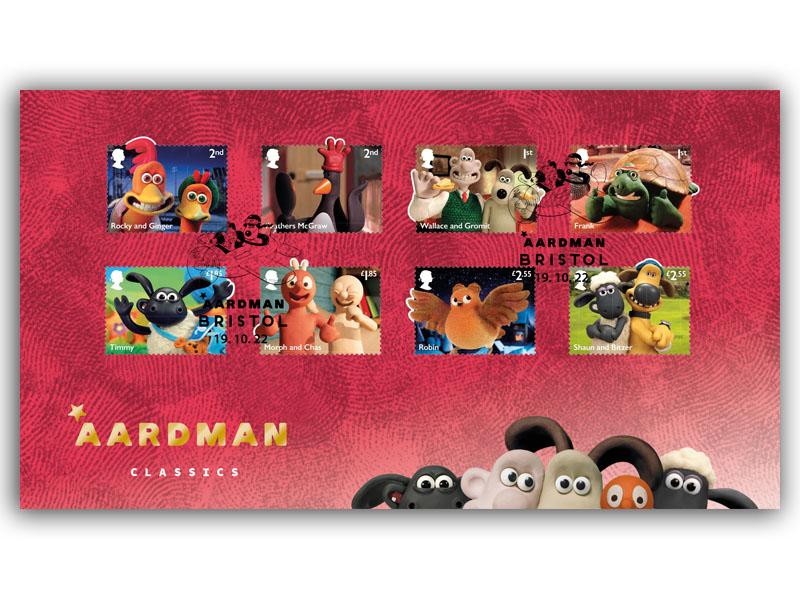 Aardman Classics First Day Stamps Cover