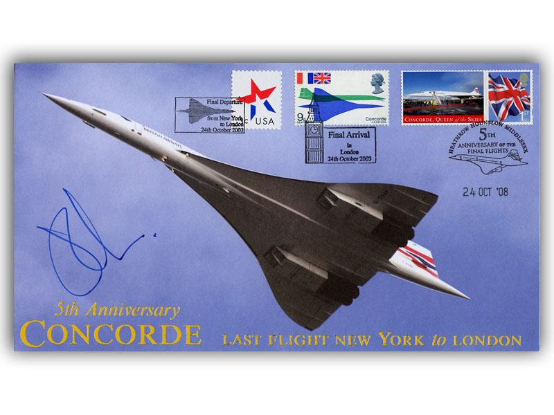 2008 New York to London Final Flight 5th anniversary, signed Jeremy Clarkson