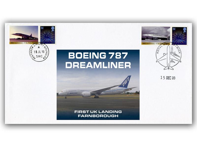 Boeing 787 Dreamliner First UK Landing at Farnborough