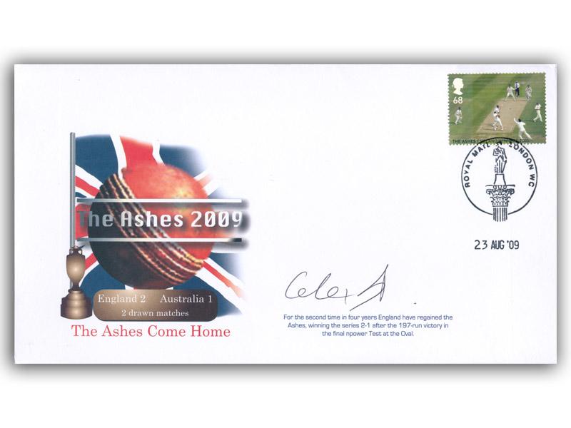 Ashes cover 2009, signed Andrew Flintoff