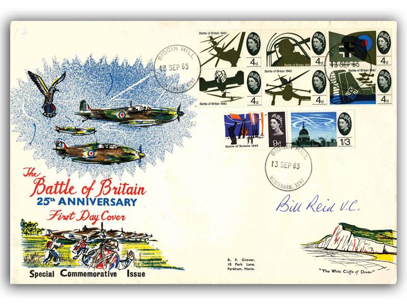 Bill Reid VC signed 1965 Battle of Britain cover