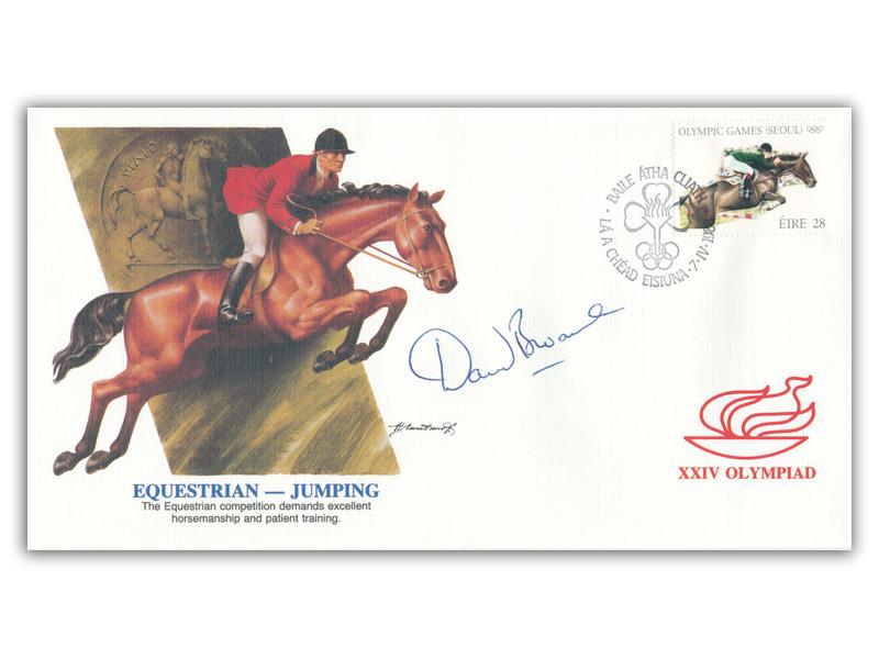 David Broome signed 1988 Olympic cover