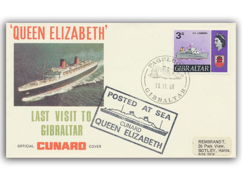 1968 RMS Queen Elizabeth Last Visit to Gibraltar