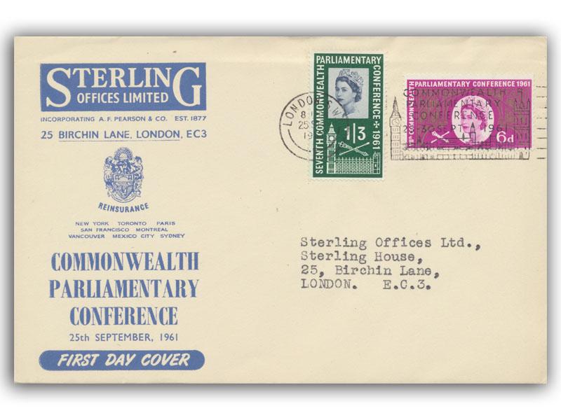 1961 Parliament, Conference slogan, Sterling Offices cover