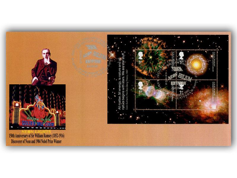 2002 Astronomy miniature sheet, William Ramsey official