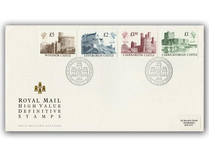 1988 Castle High Values, Bureau Postmark