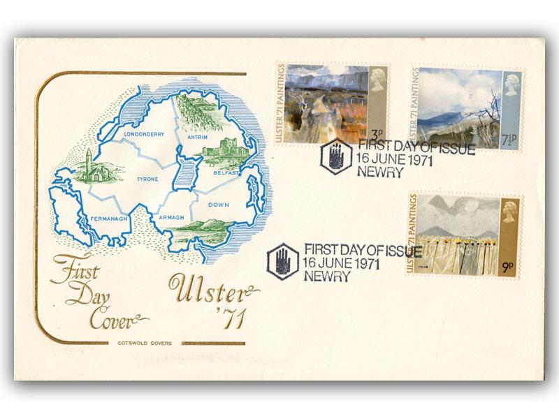 1971 Ulster Paintings, Newry postmark