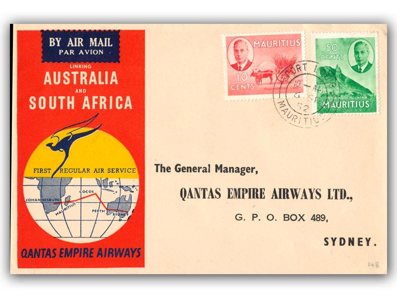 1952 Qantas Mauritius - Sydney