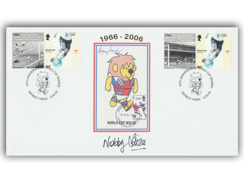 Nobby Stiles signed 2006 World Cup cover