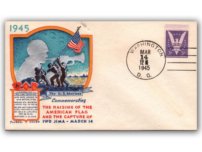 1945 American Flag on Iwo Jima, Fluegel cover