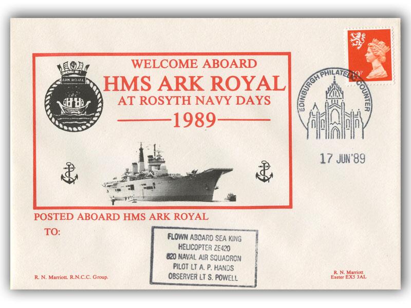 1989 HMS Ark Royal, Navy Days Flown cover