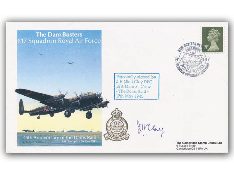 James Clay signed 1987 Dambusters cover