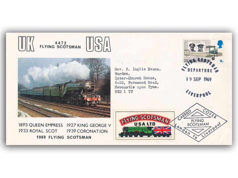 1969 Scotsman cover for USA tour with special Liverpool postmark